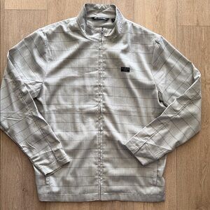 Travis Mathew Light Gray Striped Jacket